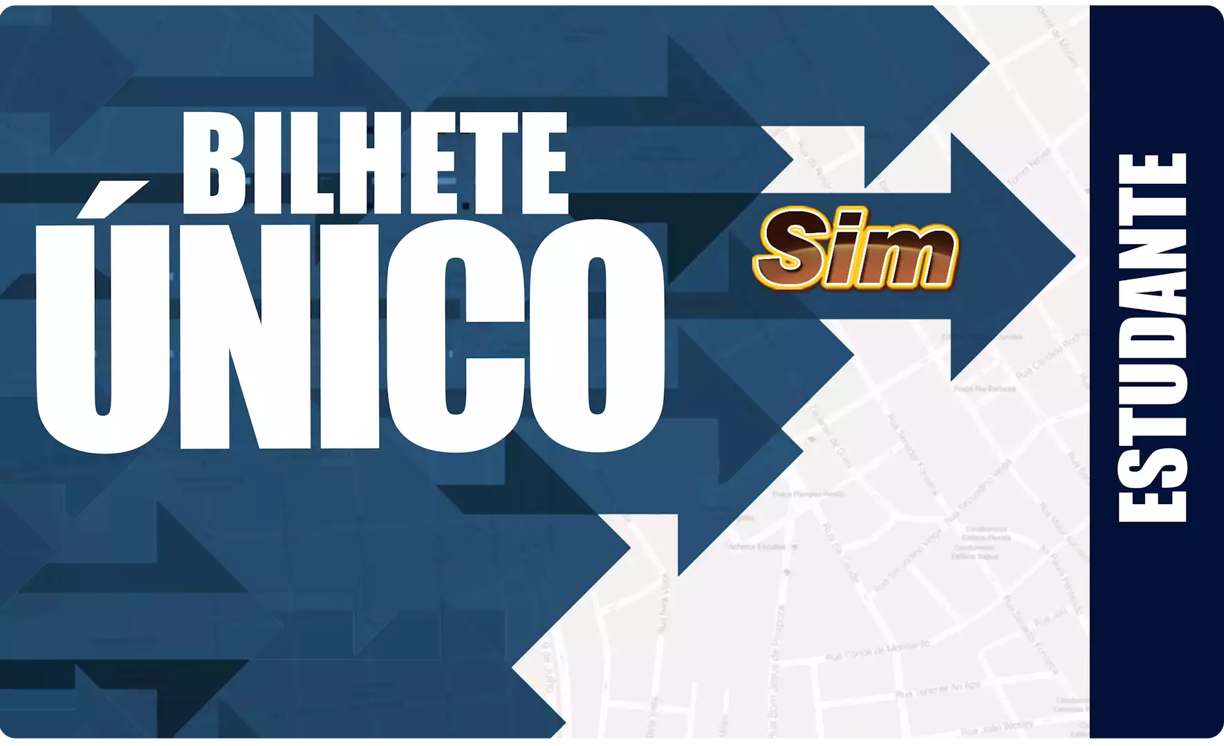 Cartão Bilhete Único Estudante.