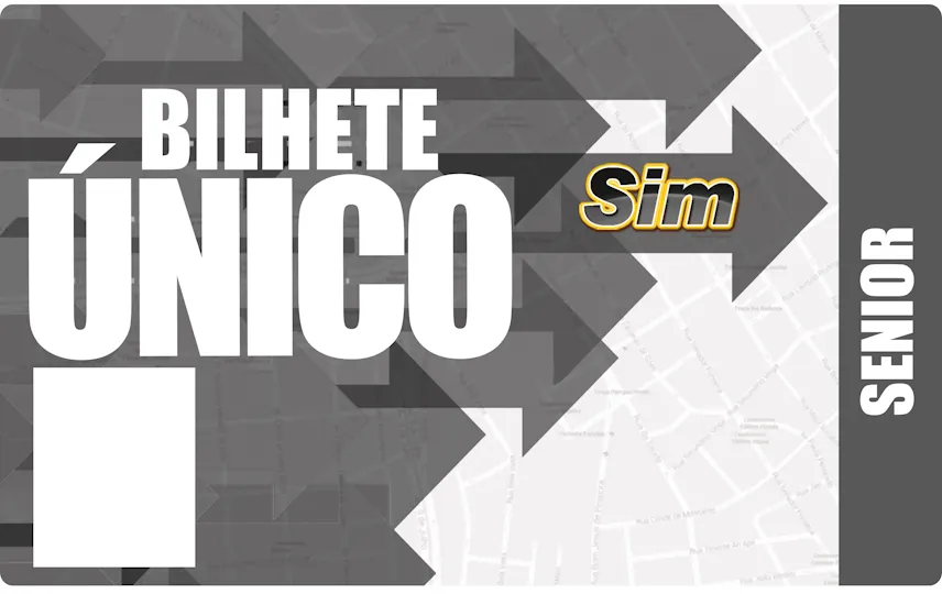 Cartão Bilhete Único Sênior.